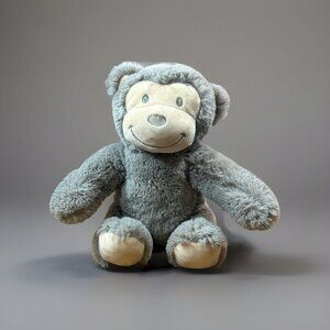 Silver One Intl Plush Stuffed Monkey 10” Sitting Gray toy Stuffed Animal
